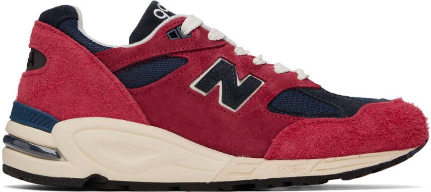 New Balance Red MADE in USA 990v2 Sneakers