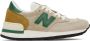 New Balance Beige & Green Made in USA 990 Sneakers - Thumbnail 1