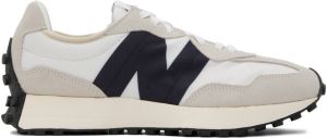 New Balance White & Gray 327 Sneakers