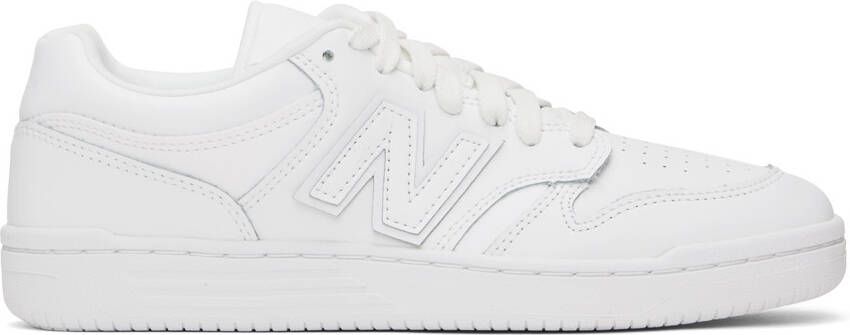 New Balance White 480 Sneakers