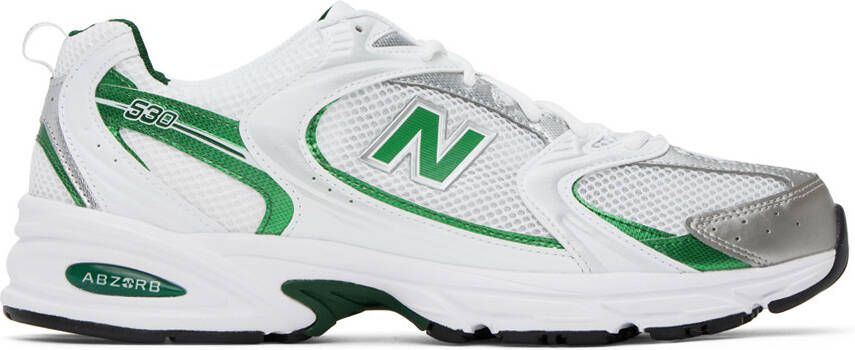New Balance Silver & Green 530 Sneakers