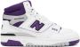 New Balance White & Purple 650 Sneakers - Thumbnail 1