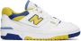 New Balance White & Yellow 550 Sneakers - Thumbnail 1
