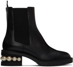 Nicholas Kirkwood Black Lola Pearl 105 Sock Boots for Women