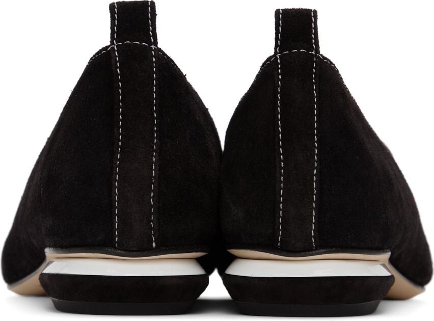 Nicholas Kirkwood Black & White Suede Beya Loafers