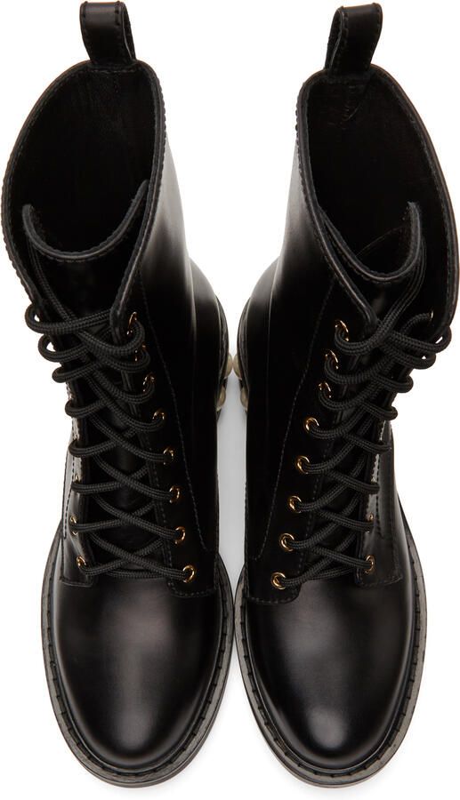 Nicholas Kirkwood Black Casati Pearl Combat Boots - Picture 3