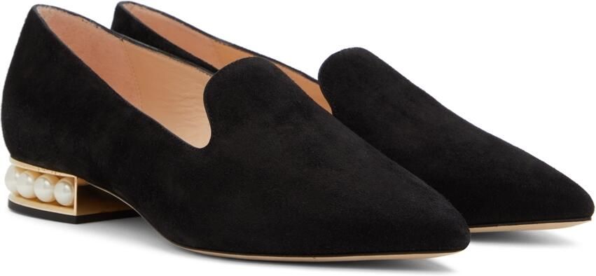 Nicholas Kirkwood Black Suede Pearl Casati Loafers - Picture 2