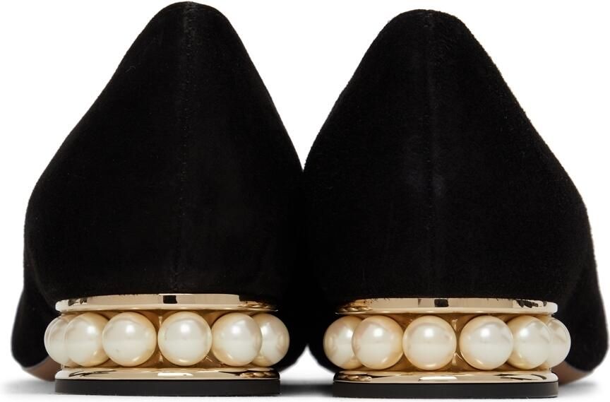 Nicholas Kirkwood Black Suede Pearl Casati Loafers