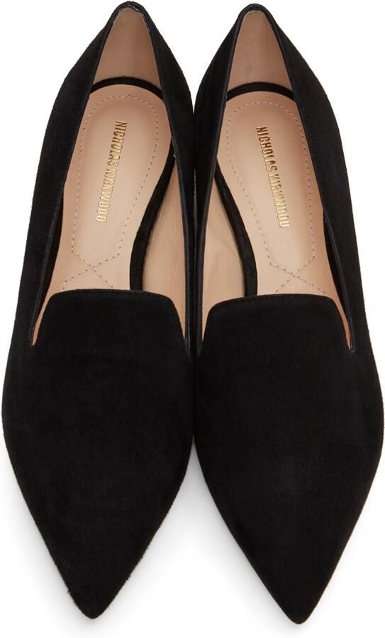 Nicholas Kirkwood Black Suede Pearl Casati Loafers - Picture 2