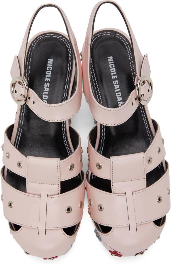Nicole Saldaña SSENSE Exclusive Pink Flower Cici Sandals - Picture 3