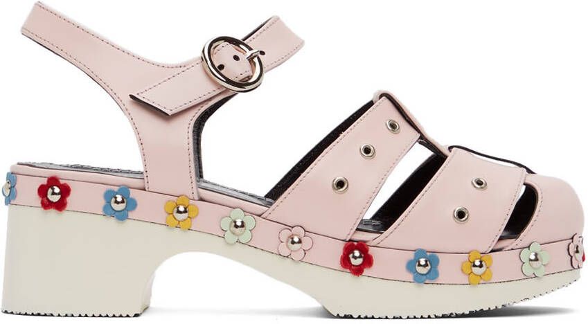 Nicole Saldaña SSENSE Exclusive Pink Flower Cici Sandals