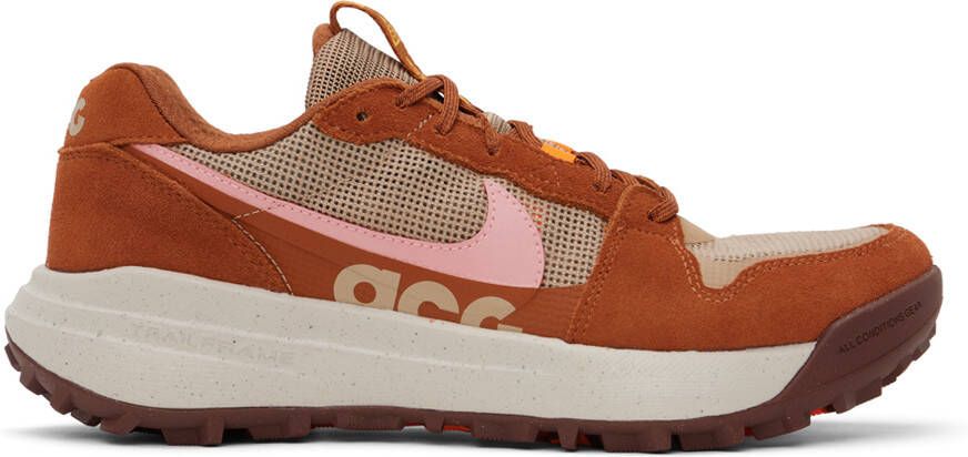Nike Beige & Orange ACG Lowcate Sneakers