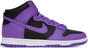 Nike Black & Purple Dunk High Retro Sneakers