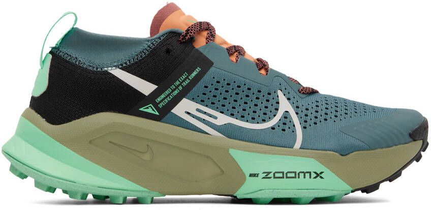 Nike Blue & Green ZoomX Zegama Sneakers