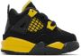 Nike Jordan Baby Black & Yellow Jordan 4 Retro Thunder Sneakers - Thumbnail 1