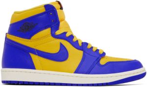 Nike Jordan Blue & Yellow Air Jordan 1 Retro Hi OG Sneakers