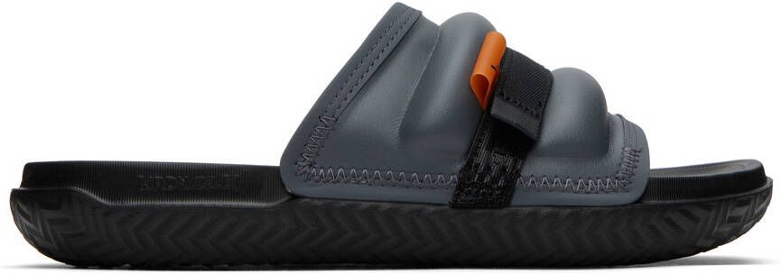 Nike Jordan Gray & Black Jordan Super Play Sandals