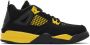 Nike Jordan Kids Black & Yellow Jordan 4 Retro Thunder Little Kids Sneakers - Thumbnail 1