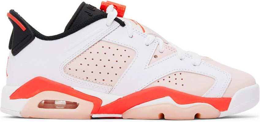 Nike Jordan Kids Pink & White Air Jordan 6 Retro Low Big Kids Sneakers