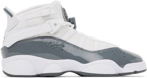 Nike Jordan Kids White & Gray Jordan 6 Rings Big Kids Sneakers