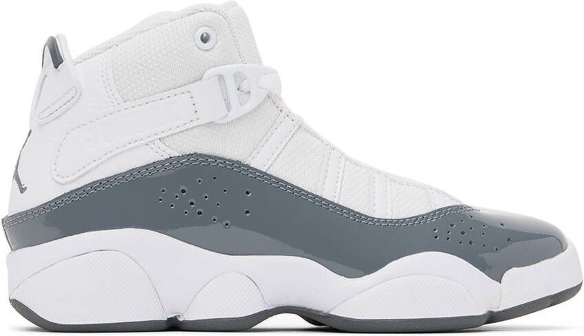 Nike Jordan Kids White & Gray Jordan 6 Rings Little Kids Sneakers