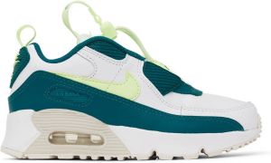 Nike Kids White & Green Air Max 90 Toggle Little Kids Sneakers