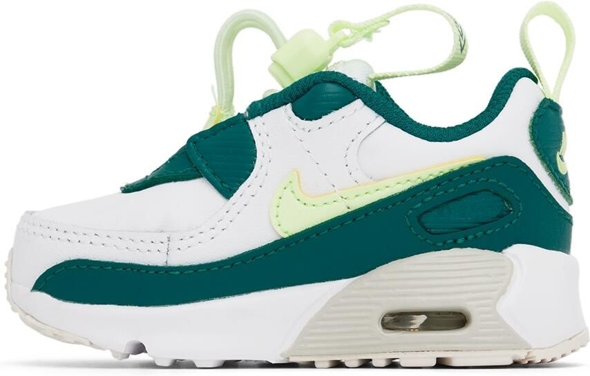 Nike Baby Green & White Air Max 90 Toggle Sneakers - Picture 2