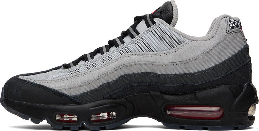 Nike Black & Gray Air Max 95 Premium Sneakers - Picture 3
