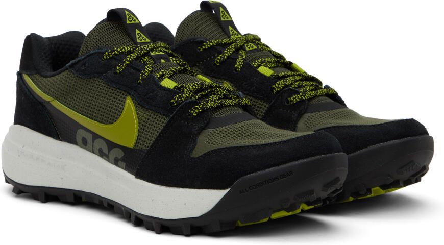 Nike Black & Green ACG Lowcate Sneakers - Picture 2
