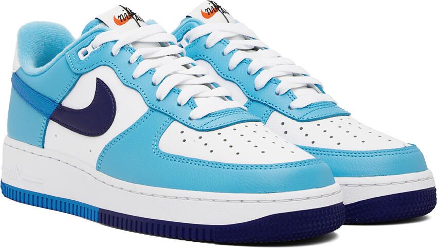 Nike Blue & White Air Force 1 '07 LV8 Sneakers - Picture 2