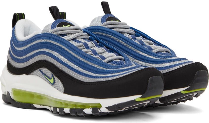 Nike Blue & Yellow Air Max 97 Sneakers - Picture 2