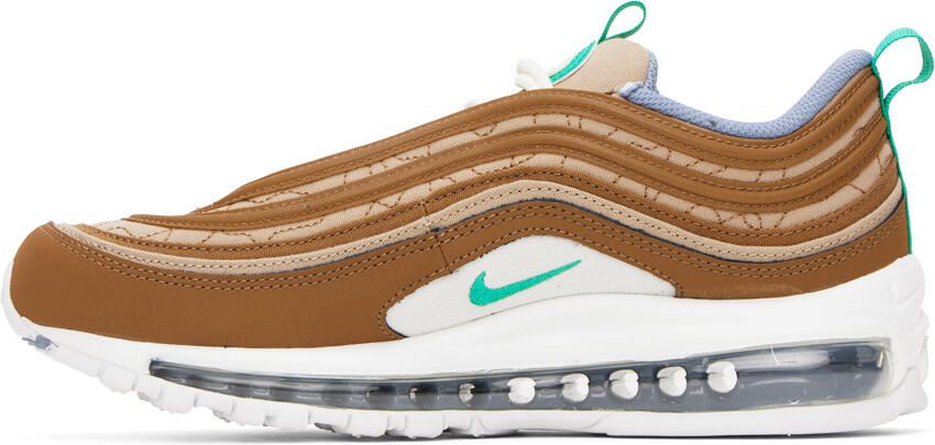 Nike Brown & Green Air Max 97 SE Sneakers - Picture 3
