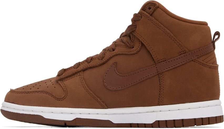 Nike Brown Dunk Premium High Sneakers - Picture 3