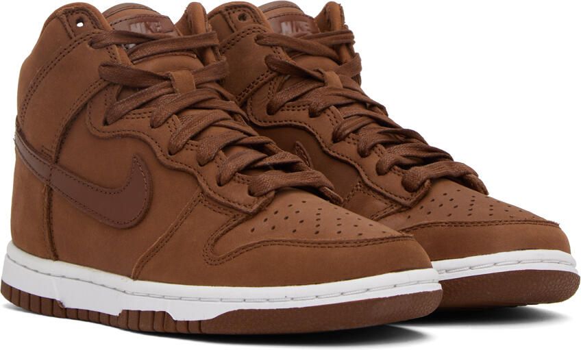 Nike Brown Dunk Premium High Sneakers - Picture 2