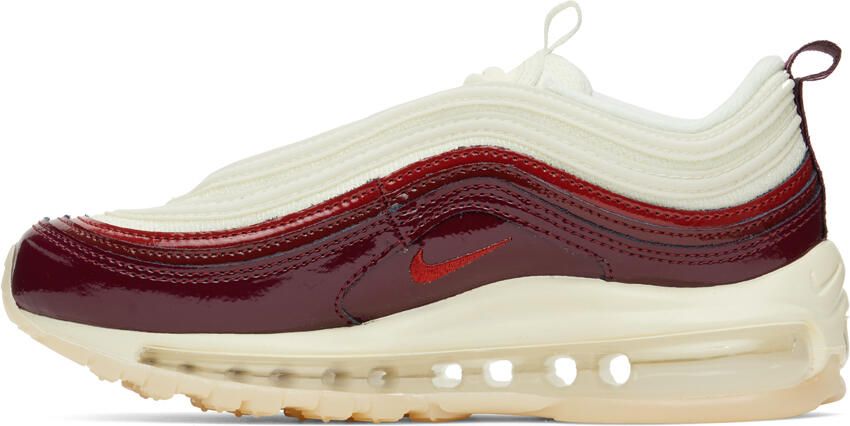 Nike Burgundy & Off-White Air Max 97 Sneakers - Picture 3