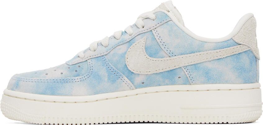 Nike Gray & Blue Air Force 1 '07 SE Sneakers - Picture 3