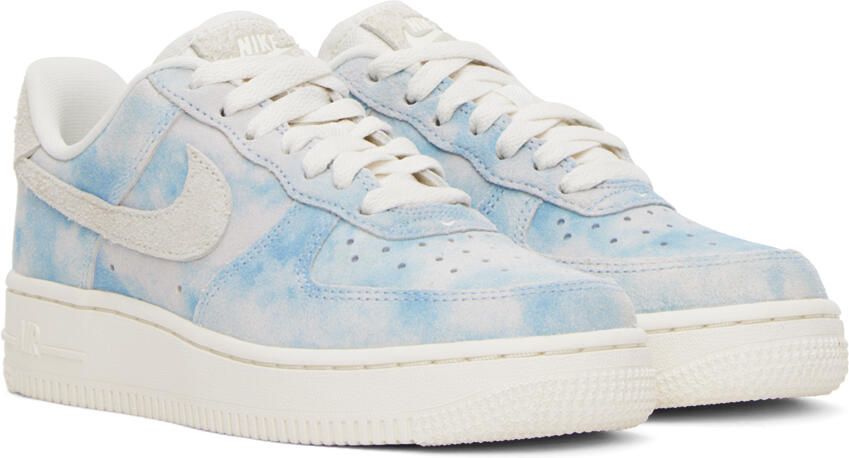 Nike Gray & Blue Air Force 1 '07 SE Sneakers - Picture 2