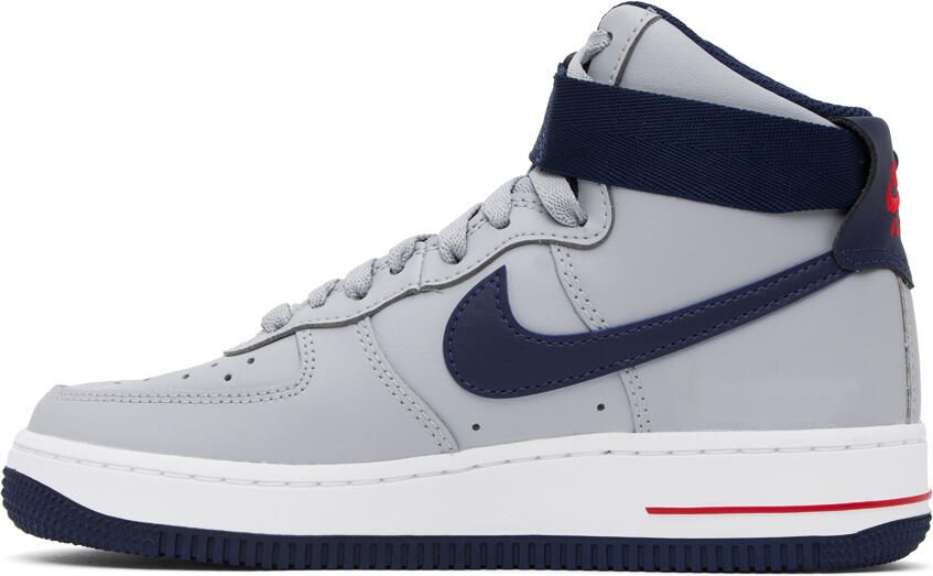 Nike Gray & Navy Air Force 1 High Sneakers - Picture 3