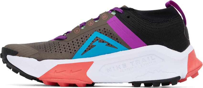 Nike Gray & Purple ZoomX Zegama Sneakers - Picture 3