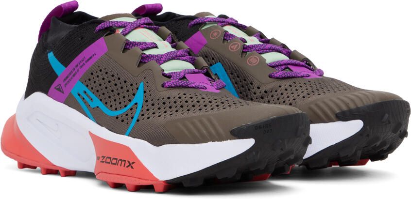 Nike Gray & Purple ZoomX Zegama Sneakers - Picture 2