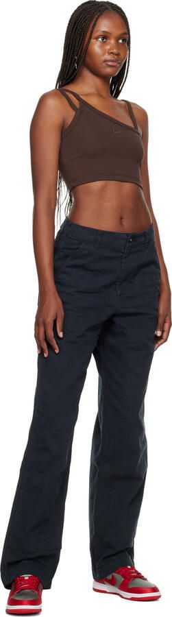 Nike Gray & Red Dunk Low Sneakers - Picture 4