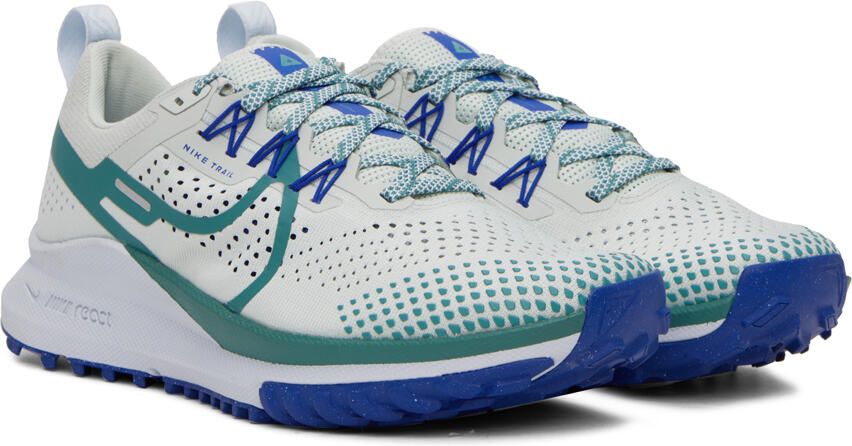 Nike Green & Blue Pegasus Trail 4 Sneakers - Picture 2