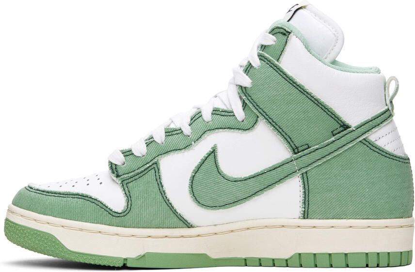 Nike Green & White Dunk Hi 1985 Sneakers - Picture 3