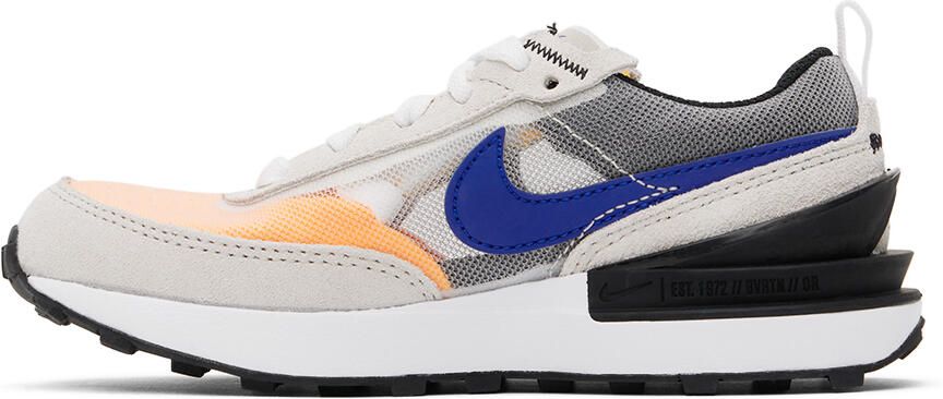 Nike Kids Gray & Orange Waffle One Little Kids Sneakers - Picture 3