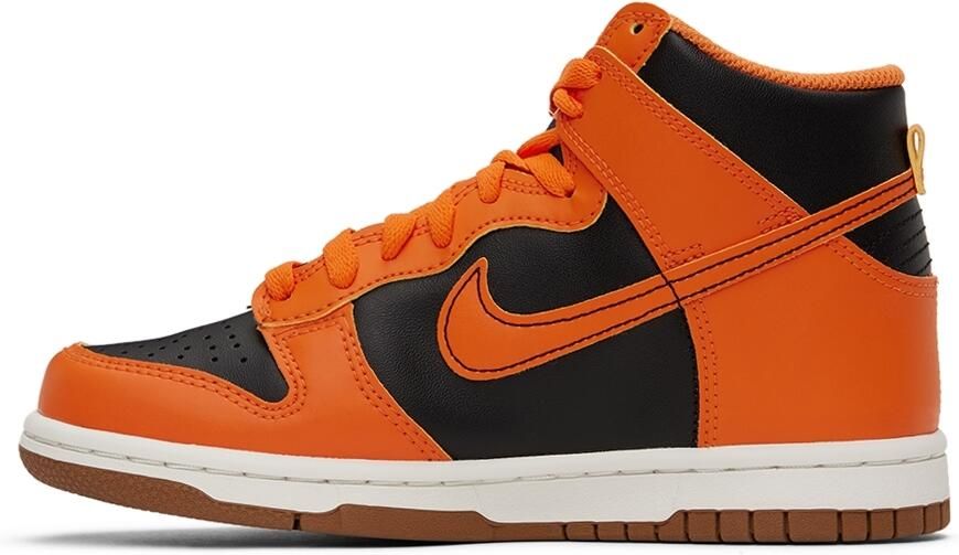 Nike Kids Orange & Black Dunk High Big Kids Sneakers - Picture 3