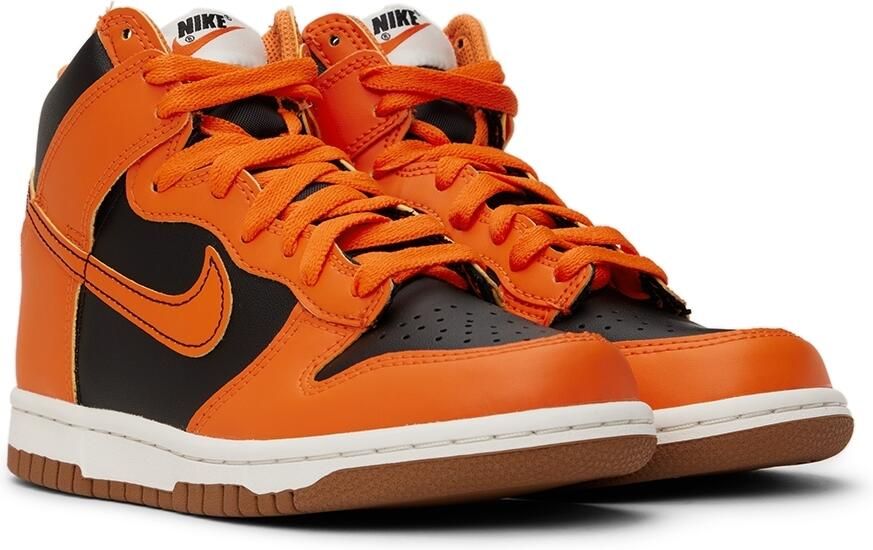 Nike Kids Orange & Black Dunk High Big Kids Sneakers