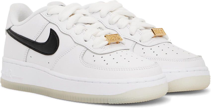 Nike Kids White Air Force 1 PRM Big Kids Sneakers - Picture 2