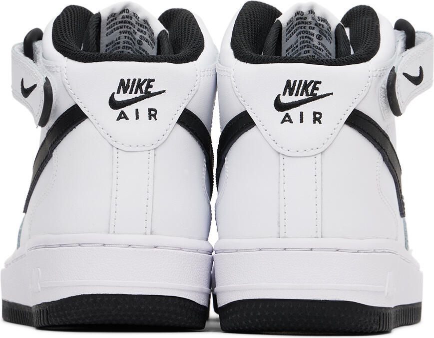 Nike Kids White & Black Air Force 1 Mid LE Big Kids Sneakers - Picture 5