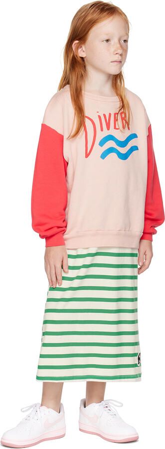 Nike Kids White & Pink Force 1 Little Kids Sneakers - Picture 4