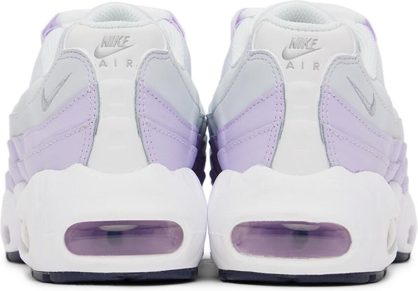 Nike Kids White & Purple Air Max 95 Recraft Sneakers - Picture 4